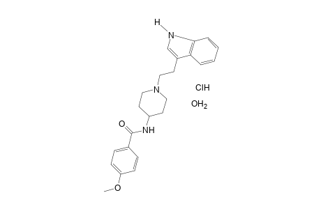 N-{1-[2-(indol-3-yl)ethyl]-4-piperidyl}-p-anisamide, monohydrochloride, hydrate