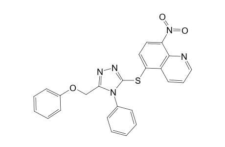 8-Nitro-5-[[5-(phenoxymethyl)-4-phenyl-1,2,4-triazol-3-yl]sulfanyl]quinoline