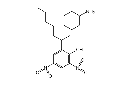 2,4-dinitro-6-(1-methylhexyl)phenol, compound with cyclohexylamine (1:1)