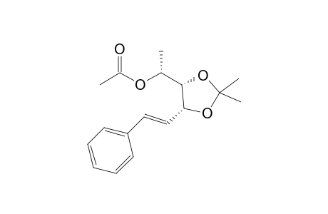 (R)-1-{(4S,5R)-2,2-Dimethyl-5-[(E)-styryl]-1,3-dioxolan-4-yl}ethyl Acetate