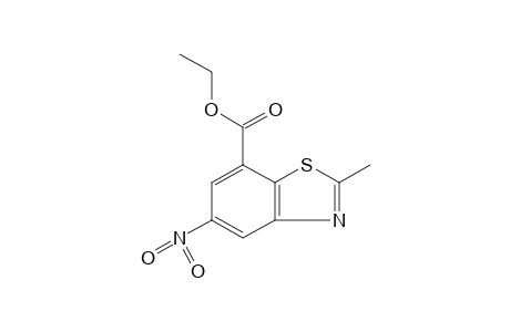 2-METHYL-5-NITRO-7-BENZOTHIAZOLECARBOXYLIC ACID, ETHYL ESTER