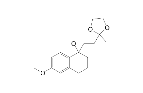 2,2-Ethylenedioxy-4-(1'-hydroxy-6'-methoxy-1',2',3',4'-tetrahydronaphthalen-1'-yl)-butane;6-methoxy-1-[2'-(2''-methyl-1'',3''-dioxolan-2''-yl)-ethyl]-1