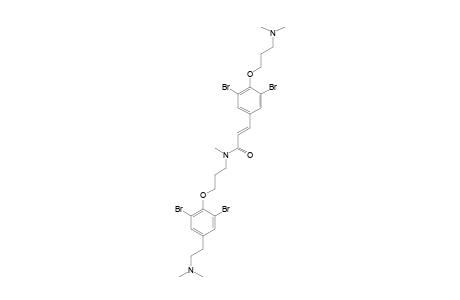 PSAMMAPLYSENE_D;TRANS_ISOMER;(2-E)-N-(3-{2,6-DIBROMO-4-[2-(DIMETHYLAMINO)-ETHYL]-PROPYL)-3-[3,5-DIBROMO-4-[3-(DIMETHYLAMINO)-