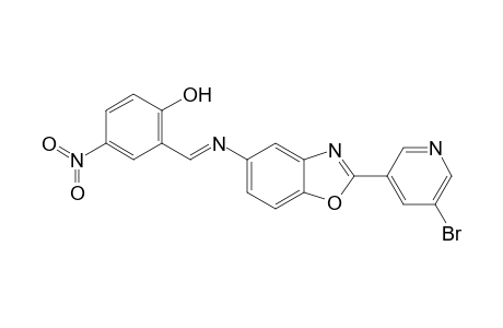 2-(5-Bromo-3-pyridyl)-5-[(5-nitrosalicylidene)amino]benzoxazole