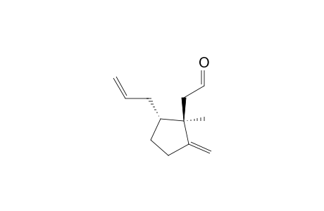 Cyclopentaneacetaldehyde, 1-methyl-2-methylene-5-(2-propenyl)-, trans-