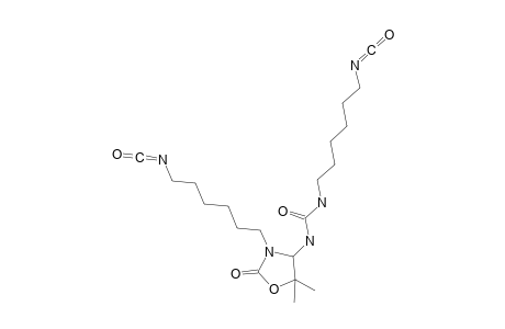 3-Isocyanatohexamethylene-4-isocyanatohexamethyleneiminocarbonylimino-5,5-dimethyloxazolidin-2-one (formally)