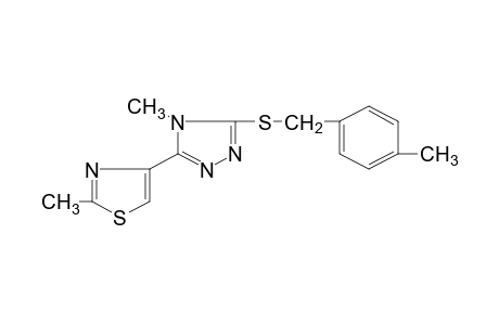 4-methyl-3-[(p-methylbenzyl)thio]-5-(2-methyl-4-thiazolyl)-4H-1,2,4-triazole