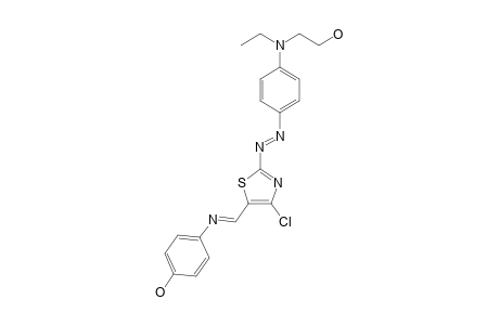 4-Chloro-2-{4-[N-ethyl-N-(2-hydroxyethyl)amino]phenylazo}-5-(4-hydroxyphenyliminomethyl)thiazole