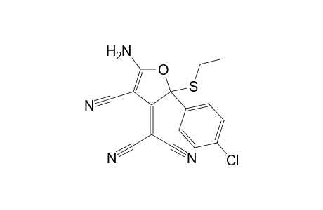 2-[5-Amino-2-(4-chlorophenyl)-4-cyano-2-(ethylsulfanyl)-2,3-dihydrofuran-3-ylidene]propanedinitrile