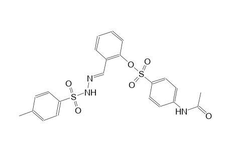 2-((E)-{2-[(4-methylphenyl)sulfonyl]hydrazono}methyl)phenyl 4-(acetylamino)benzenesulfonate