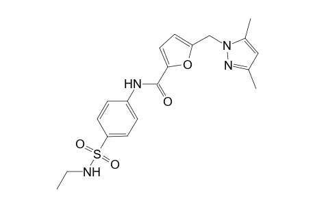 5-[(3,5-dimethyl-1H-pyrazol-1-yl)methyl]-N-{4-[(ethylamino)sulfonyl]phenyl}-2-furamide