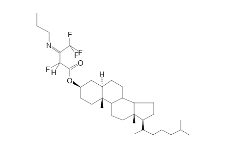 CHOLESTANYL, 3-PROPYLIMINO-2,4,4,4-TETRAFLUOROBUTANOATE (ISOMER 1)