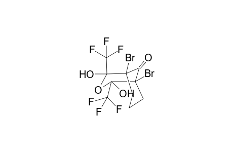 (1RS,2SR,4RS,5SR)-1,5-Dibromo-2,4-dihydroxy-2,4-bis(trifluoromethyl)-3-oxabicyclo[3.3.1]nonan-9-one