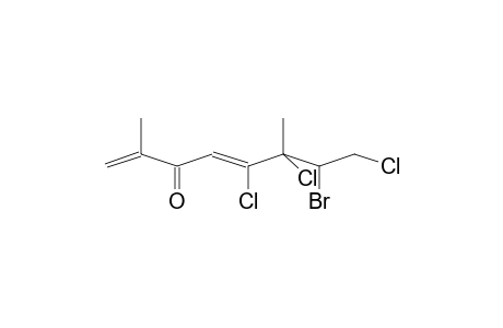 7-BROM-5,6,8-TRICHLOR-2,6-DIMETHYL-OCTA-1,4-DIEN-3-ON