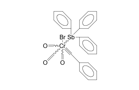 Mer-bromotricarbonyl(phenylcarbyne)(triphenylstibine)chromium