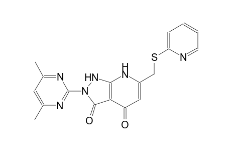 2-(4,6-dimethyl-2-pyrimidinyl)-6-[(2-pyridinylsulfanyl)methyl]-1H-pyrazolo[3,4-b]pyridine-3,4(2H,7H)-dione