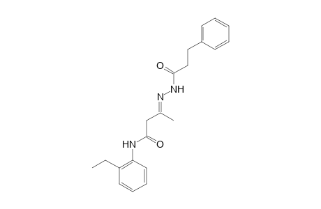 2'-Ethyl-3-[(3-phenylpropionyl)hydrazono]butyranilide
