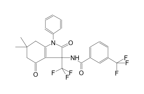 N-[6,6-dimethyl-2,4-dioxo-1-phenyl-3-(trifluoromethyl)-2,3,4,5,6,7-hexahydro-1H-indol-3-yl]-3-(trifluoromethyl)benzamide