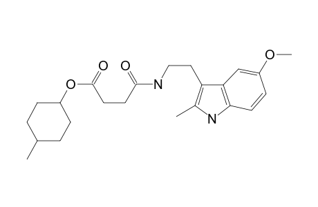 Butanoic acid, 4-[[2-(5-methoxy-2-methyl-1H-indol-3-yl)ethyl]amino]-4-oxo-, 4-methylcyclohexyl ester