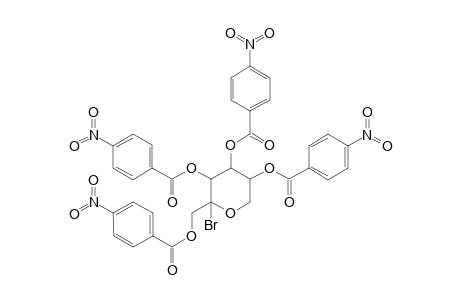 .beta.-D-Fructopyranosyl bromide, tetrakis(4-nitrobenzoate)