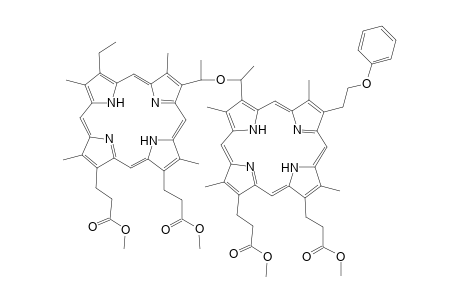 1-[2-(Ethyl)-1,3,5,8-tetramethyl-6,7-bis(2-methoxycarbonylethyl)porphyrin-4-yl]-1-ethyl 1-[4-(1-phenoxyethyl)-1,3,5,8-tetramethyl-6,7-bis(2-methoxycarbonylethyl)porphrin-2-yl)-1-ethyl ether