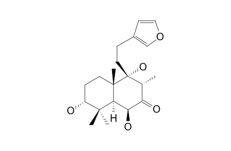 15,16-EPOXY-3-ALPHA,6-BETA,9-ALPHA-TRIHYDROXY-LABDA-13(16),14-DIEN-7-ONE