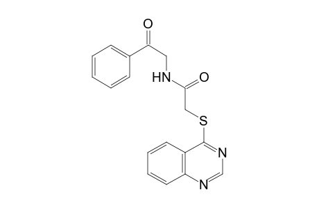 Acetamide, N-(2-oxo-2-phenylethyl)-2-(quinazolin-4-ylsulfanyl)-