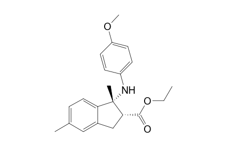 Ethyl 1-{(4-methoxyphenyl)amino}-1,5-dimethyl-2,3-dihydro-1H-indene-2-carboxylate