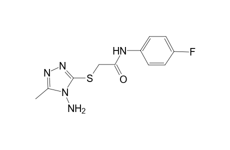 2-(4-Amino-5-methyl-4H-[1,2,4]triazol-3-ylsulfanyl)-N-(4-fluoro-phenyl)-acetamide