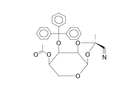 4-O-ACETYL-3-O-TRITYL-1,2-O-[1-(EXO-CYANO)ETHYLIDENE]-ALPHA-D-RIBOPYRANOSE