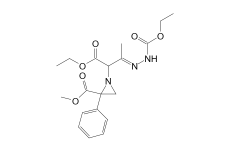 1-{1-Ethoxycarbonyl-2-[2-(ethoxycarbonyl)hydrazono]propyl}-2-phenyl-2-aziridinecarboxylic acid methyl ester