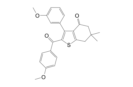 2-(4-Methoxybenzoyl)-3-(3-methoxyphenyl)-6,6-dimethyl-6,7-dihydro-1-benzothiophen-4(5H)-one