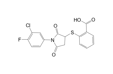 Benzoic acid, 2-[[1-(3-chloro-4-fluorophenyl)-2,5-dioxo-3-pyrrolidinyl]thio]-