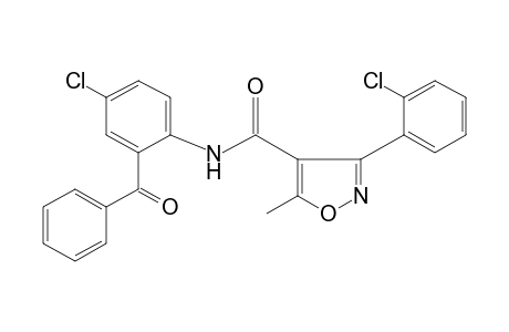 2'-benzoyl-4'-chloro-3-(o-chlorophenyl)-5-methyl-4-isoxazolecarboxanilide