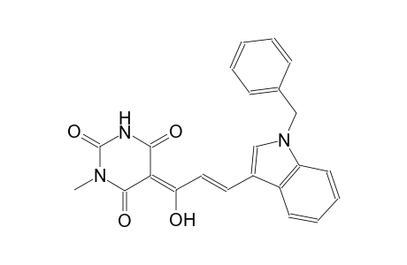 (5Z)-5-[(2E)-3-(1-benzyl-1H-indol-3-yl)-1-hydroxy-2-propenylidene]-1-methyl-2,4,6(1H,3H,5H)-pyrimidinetrione
