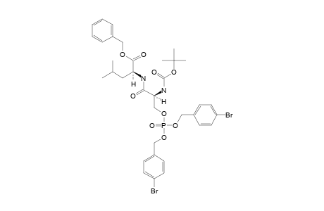 N-ALPHA-(TERT.-BUTOXYCARBONYL)-O-DI-(4-BROMOBENZYL)-PHOSPHONOSERYLLEUCINE-BENZYLESTER;BOC-SER(PO3BRBZL2)-LEU-OBZL