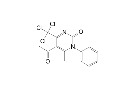 1-Phenyl-4-trichloromethyl-5-acetyl-6-methyl-1,2-dihydro-1,3-diazin-2-