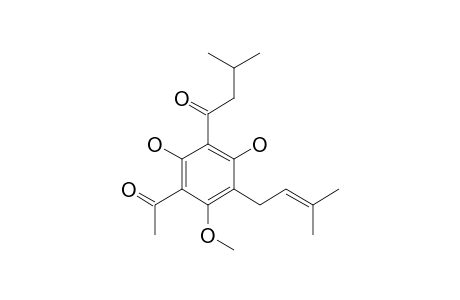 ACRONYCULATIN-C;1-[2',4'-DIHYDROXY-6'-METHOXY-3'-(3'''-METHYLBUTANOYL)-5'-(3''-METHYLBUT-2''-ENYL)]-ACETOPHENONE