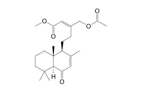 16-Acetoxy-6-oxo-7,13-labdadien-15-oic acid, me ester derivative