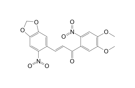 2-Propen-1-one, 1-(4,5-dimethoxy-2-nitrophenyl)-3-(6-nitro-1,3-benzodioxol-5-yl)-