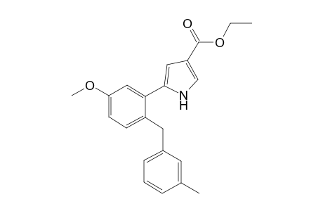 Ethyl 5-(5-methoxy-2-(3-methylbenzyl)phenyl)-1H-pyrrole-3-carboxylate