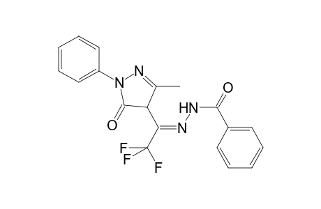 Benzhydrazide, N2-[2,2,2-trifluoro-1-(4,5-dihydro-3-methyl-5-oxo-1-phenylpyrazol-4-yl)ethylideno]-