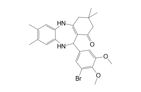 11-(3-bromo-4,5-dimethoxyphenyl)-3,3,7,8-tetramethyl-2,3,4,5,10,11-hexahydro-1H-dibenzo[b,e][1,4]diazepin-1-one