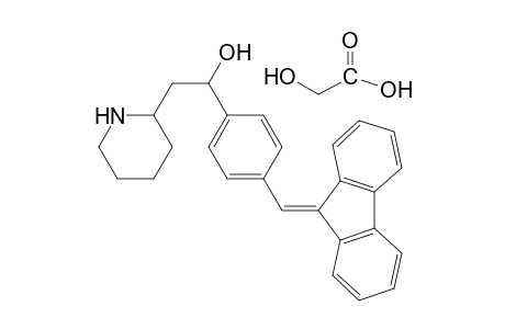 alpha-(alpha-fluoren-9-ylidene-p-tolyl)-2-piperidineethanol, glycolate (1:1) (salt) (high melting isomer)