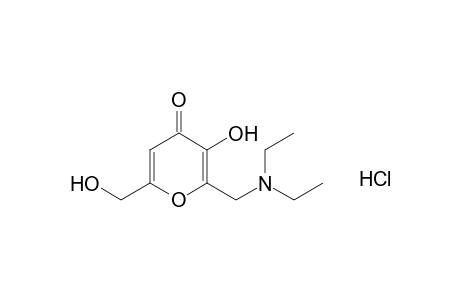 2-[(diethylamino)methyl]-3-hydroxy-5-(hydroxymethyl)-4H-pyran-4-one, hydrochloride