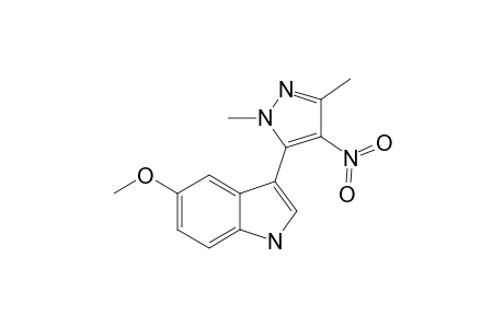 3-(1,3-DIMETHYL-4-NITROPYRAZOL-5-YL)-5-METHOXYINDOLE