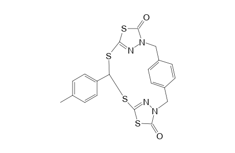 .alpha.,.alpha.'-Bis[(5-oxo-4-(p-1,4-dimethylphenylene)-1,3,4-thiadiazol-2-yl)thio]-p-xylene