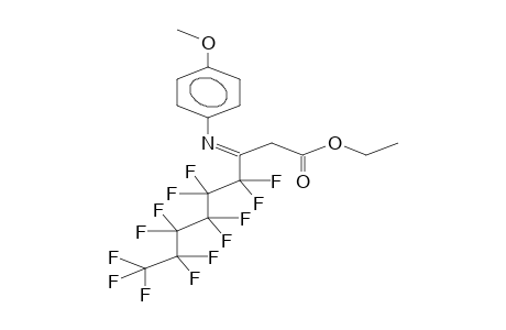 Ethyl (E)-3-(4-methoxyphenyl)imino-3-perfluorohexylpropanoate