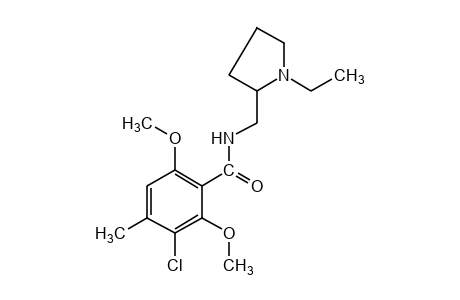3-chloro-2,6-dimethoxy-N-[(1-ethyl-2-pyrrolidinyl)methyl]-p-toluamide