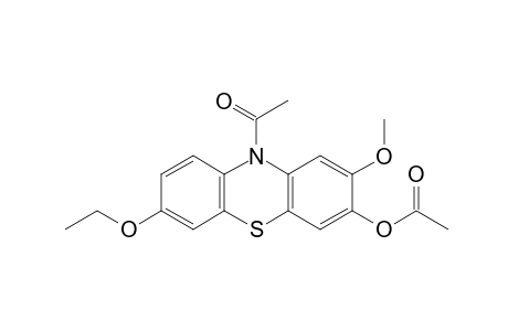10-acetyl-7-ethoxy-2-methoxyphenothiazin-3-ol, acetate (ester)